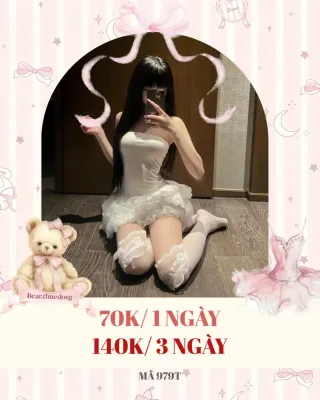 Ảnh 1 của Váy trắng quây ngực bèo nhún nữ tính
