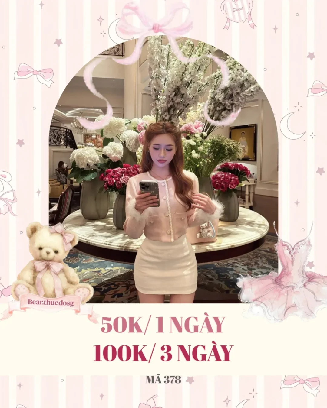 Ảnh 1 của Set cardigan lông hồng nhạt chân váy mini nữ