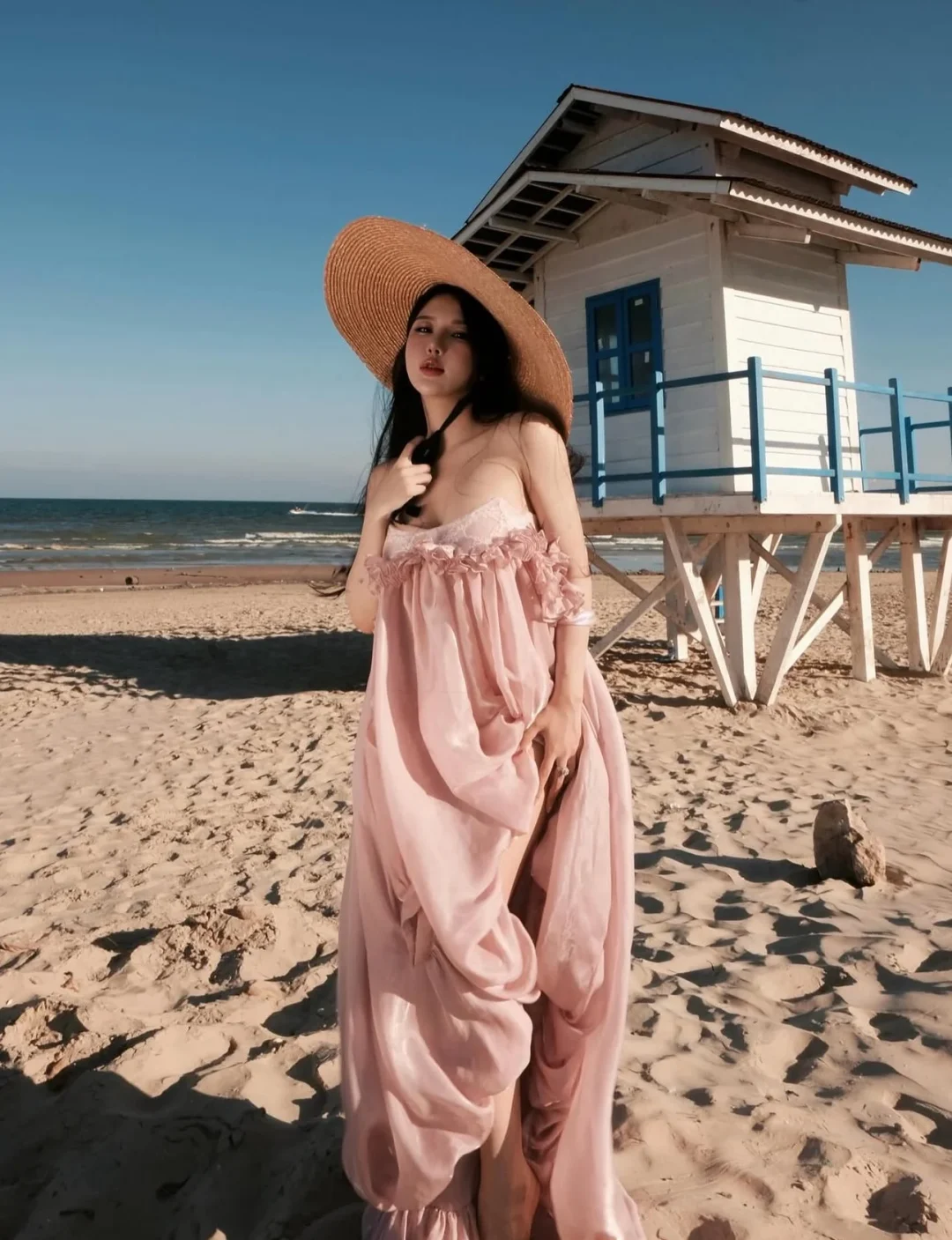 Ảnh 5 của Váy babydoll hồng bèo nhún size M