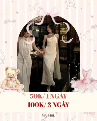 Ảnh 1 của Đầm lụa dự tiệc kem thanh lịch size M