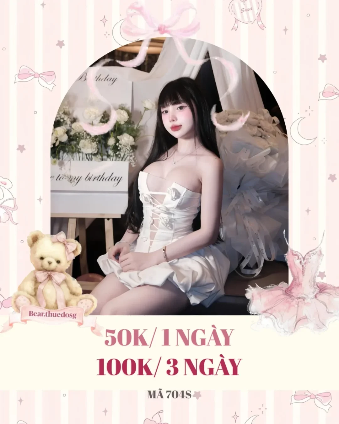 Ảnh 1 của Set corset trắng cột dây size S nữ