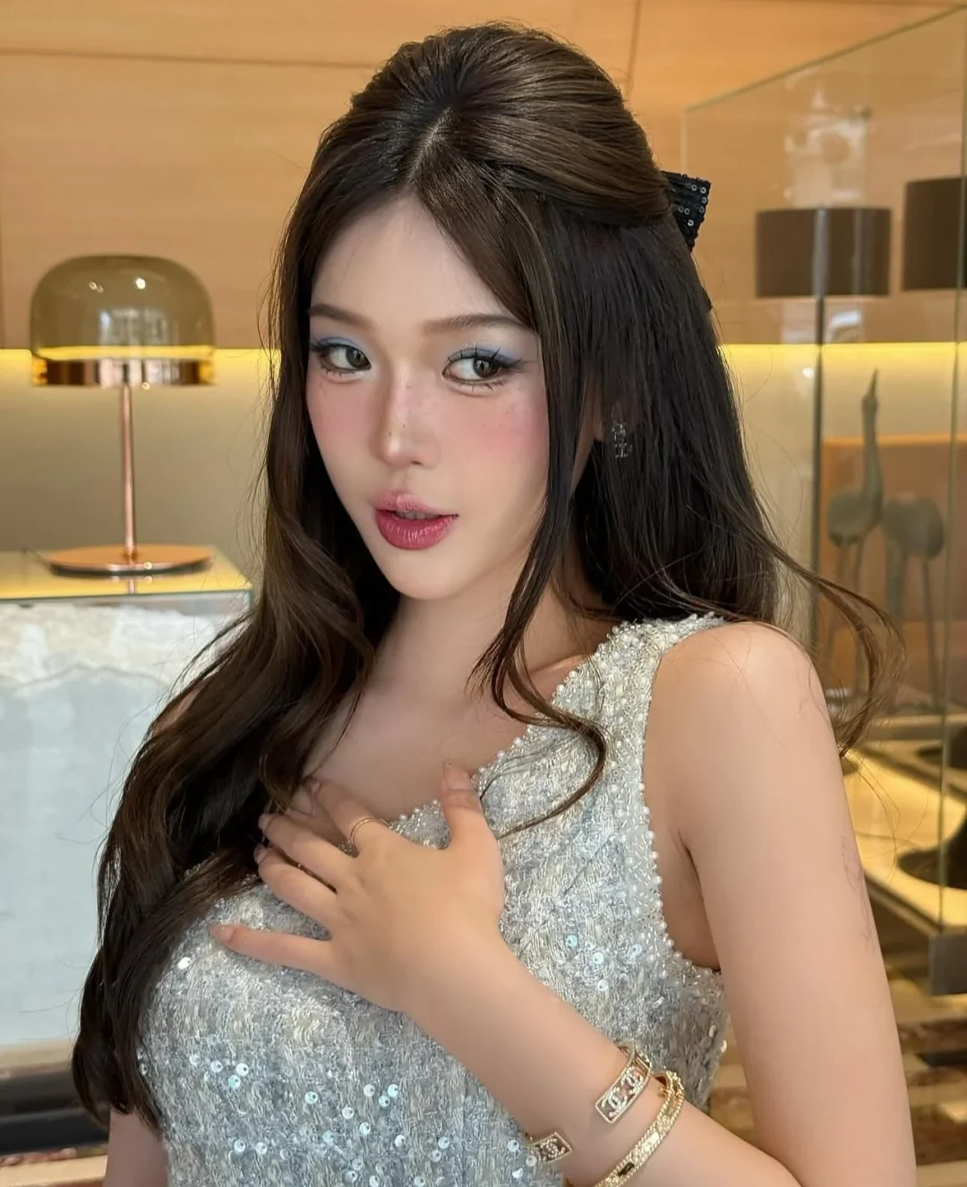 Ảnh 4 của Đầm sequin bạc dạ hội size XS/S