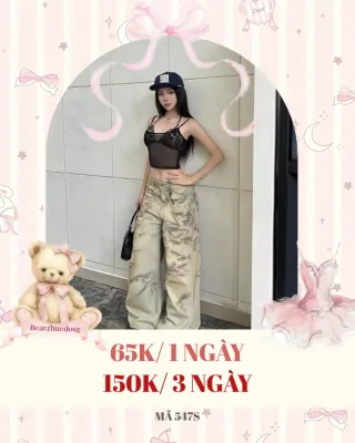 Ảnh 1 của Set Croptop Ren Quần Cargo Nữ Size M