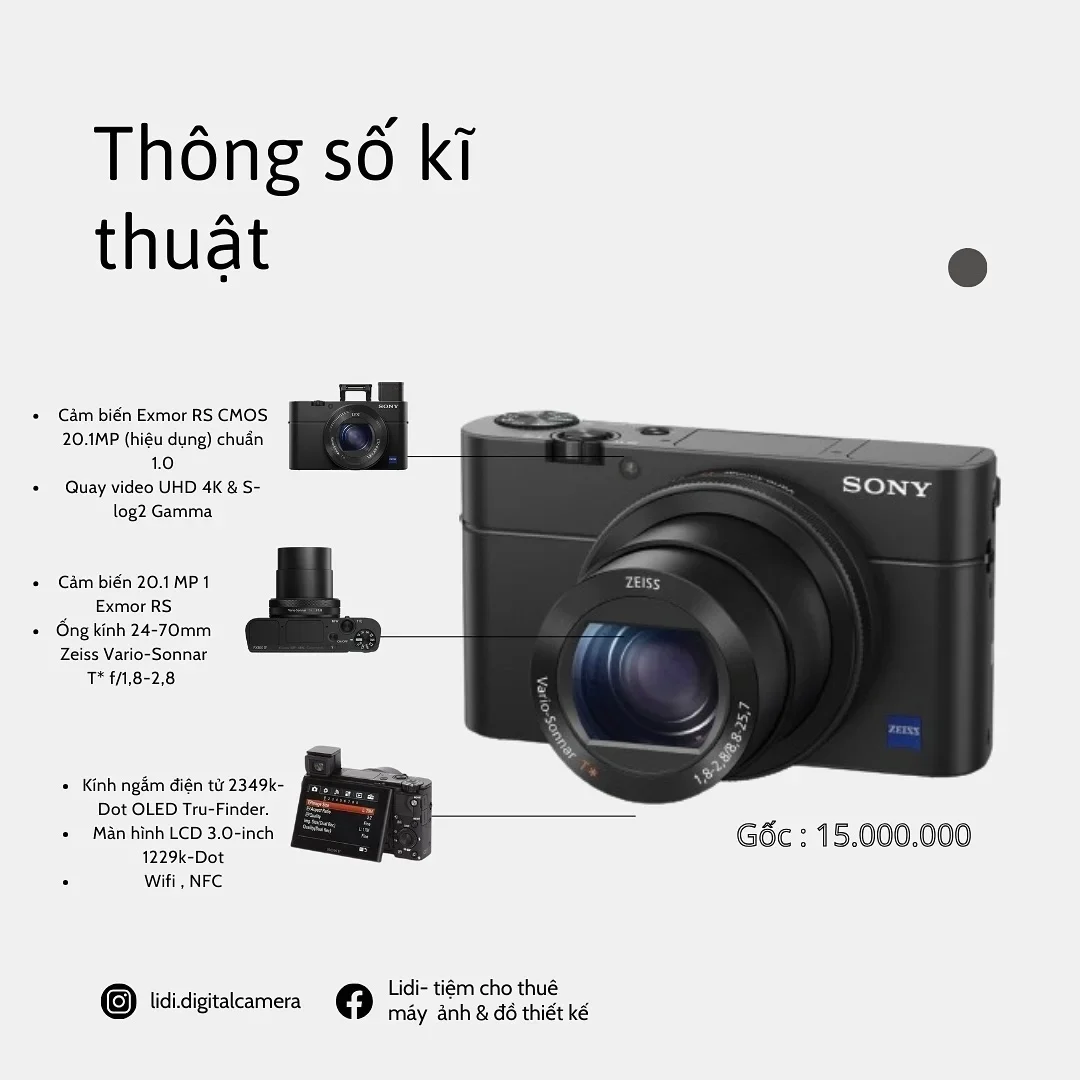 Ảnh 2 của Máy ảnh Sony RX100 Mark IV cho thuê