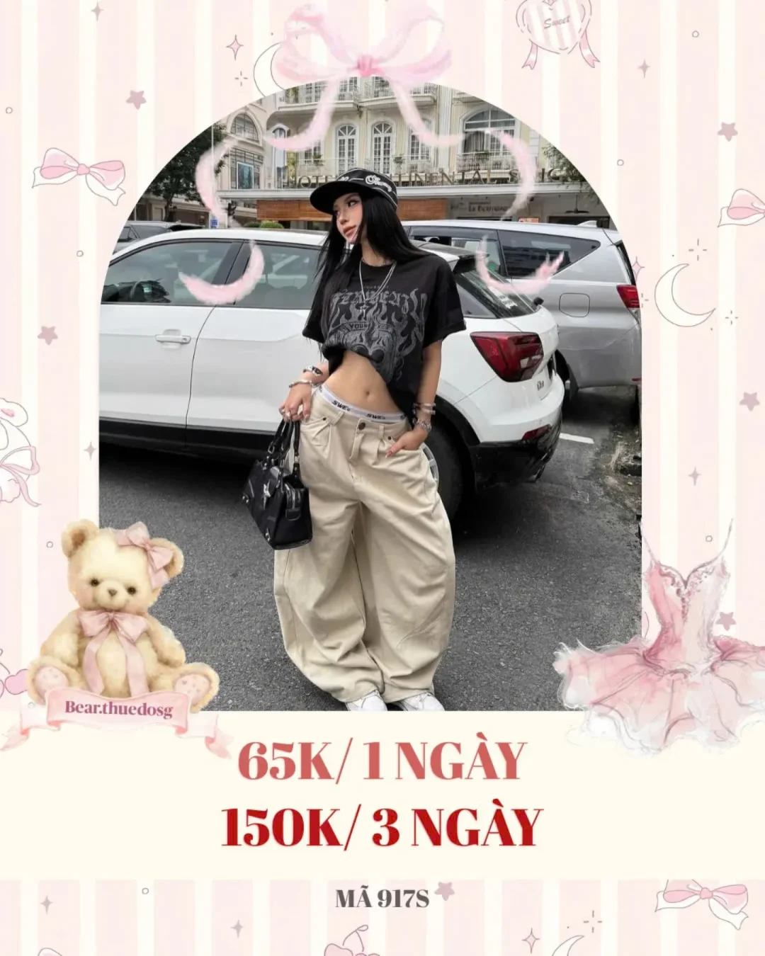 Ảnh 1 của Set áo croptop đen quần ống rộng nữ