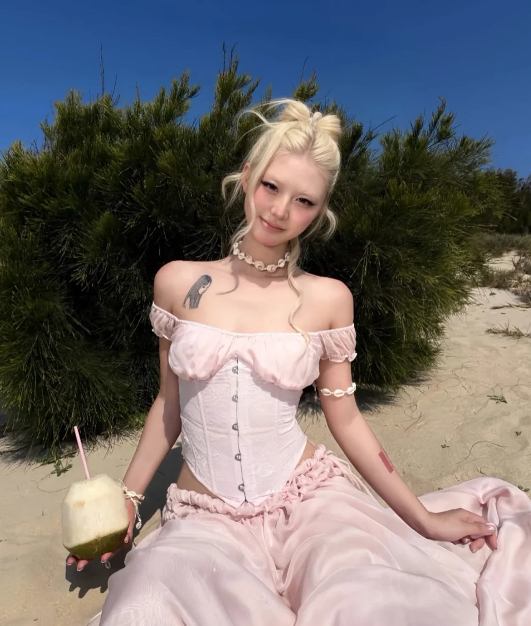 Photo 4 of Set váy corset hồng pastel size S