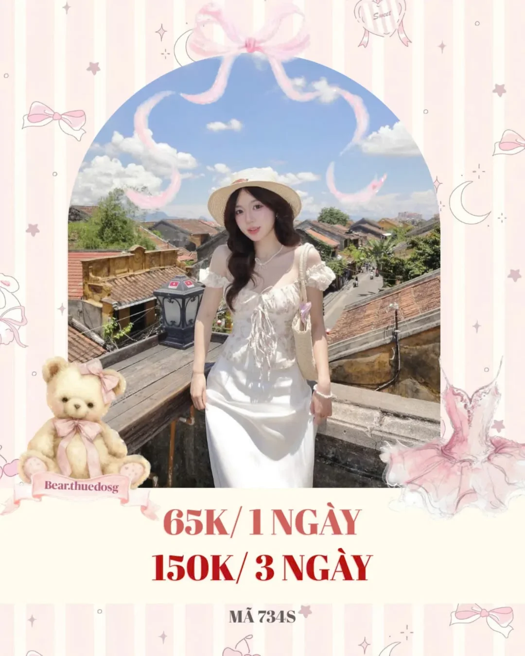 Ảnh 1 của Set Corset Ren Satin Trắng Nữ Tính