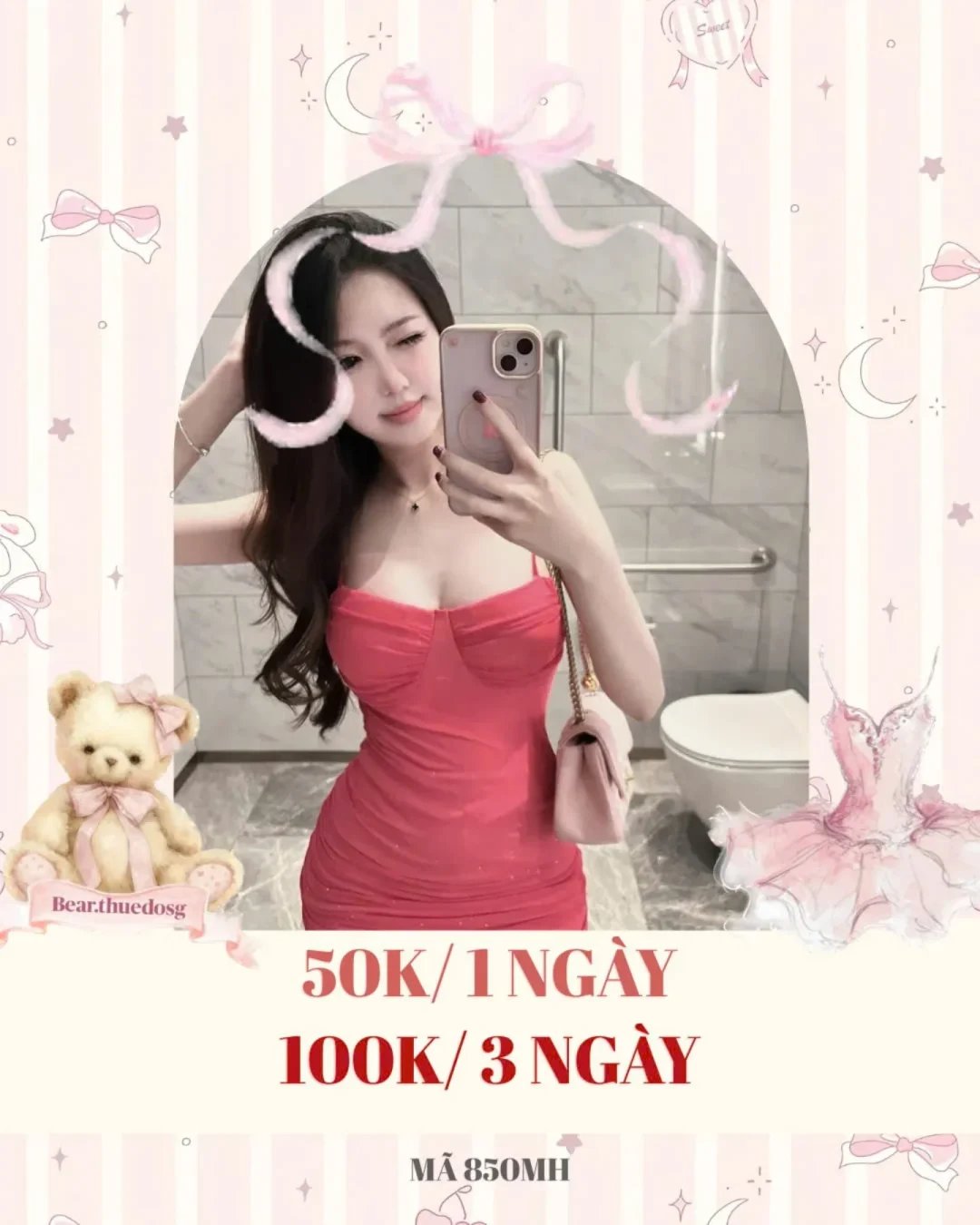 Ảnh 1 của Đầm bodycon hồng nhũ hai dây nữ