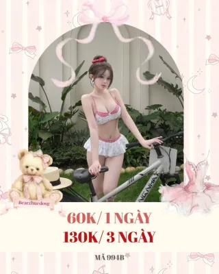 Photo 1 of Cho thuê bikini họa tiết caro đỏ trắng nữ tính