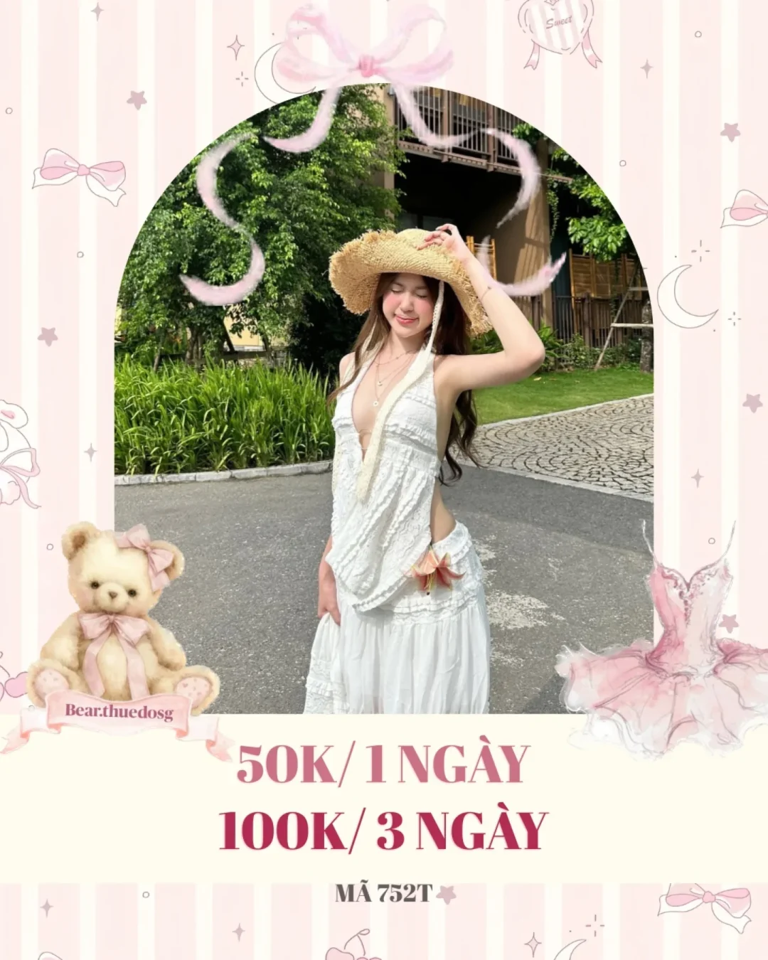 Ảnh 1 của Đầm maxi trắng hai dây size M