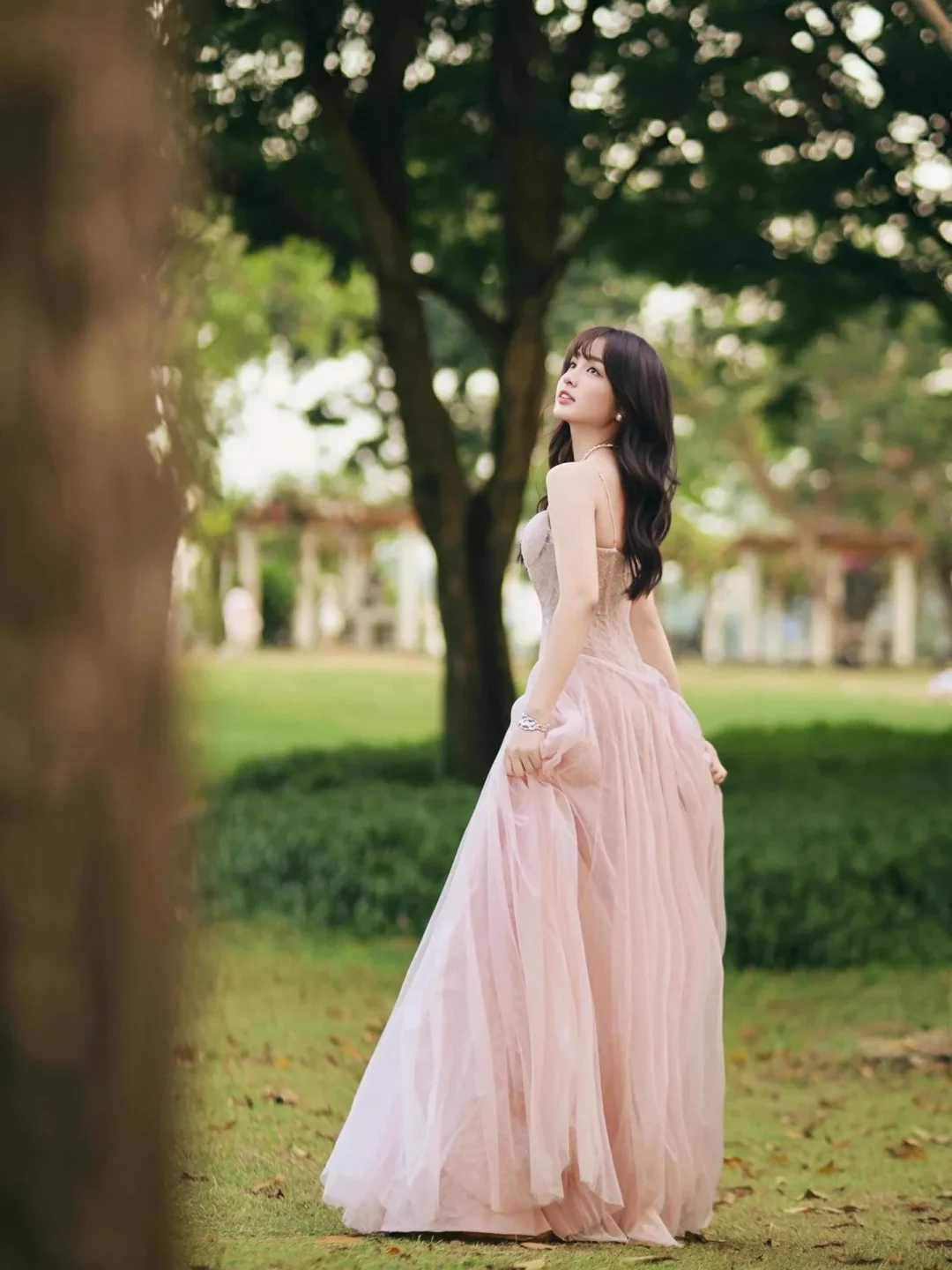Ảnh 4 của Váy dạ hội hồng pastel size S nữ