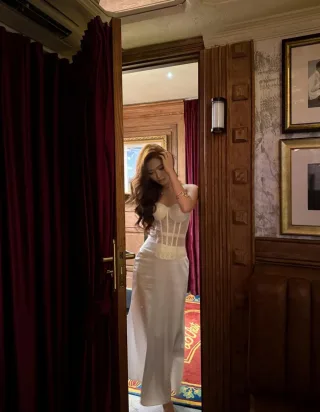 Ảnh 2 của Áo corset kim sa cam size M