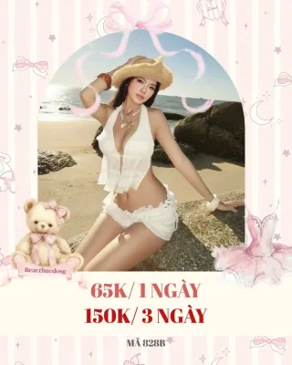 Photo 1 of Set đồ ren trắng hai mảnh nữ