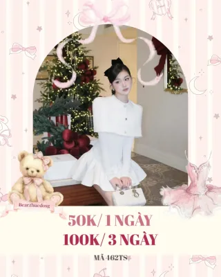 Photo 1 of Đầm trắng tay dài nữ tính size S