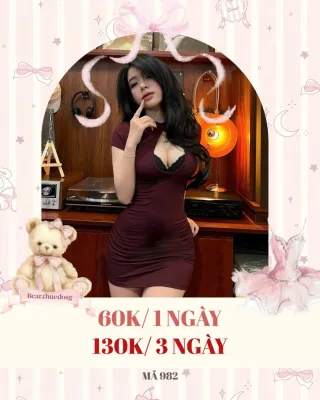 Photo 1 of Đầm bodycon đỏ rượu ôm sát nữ