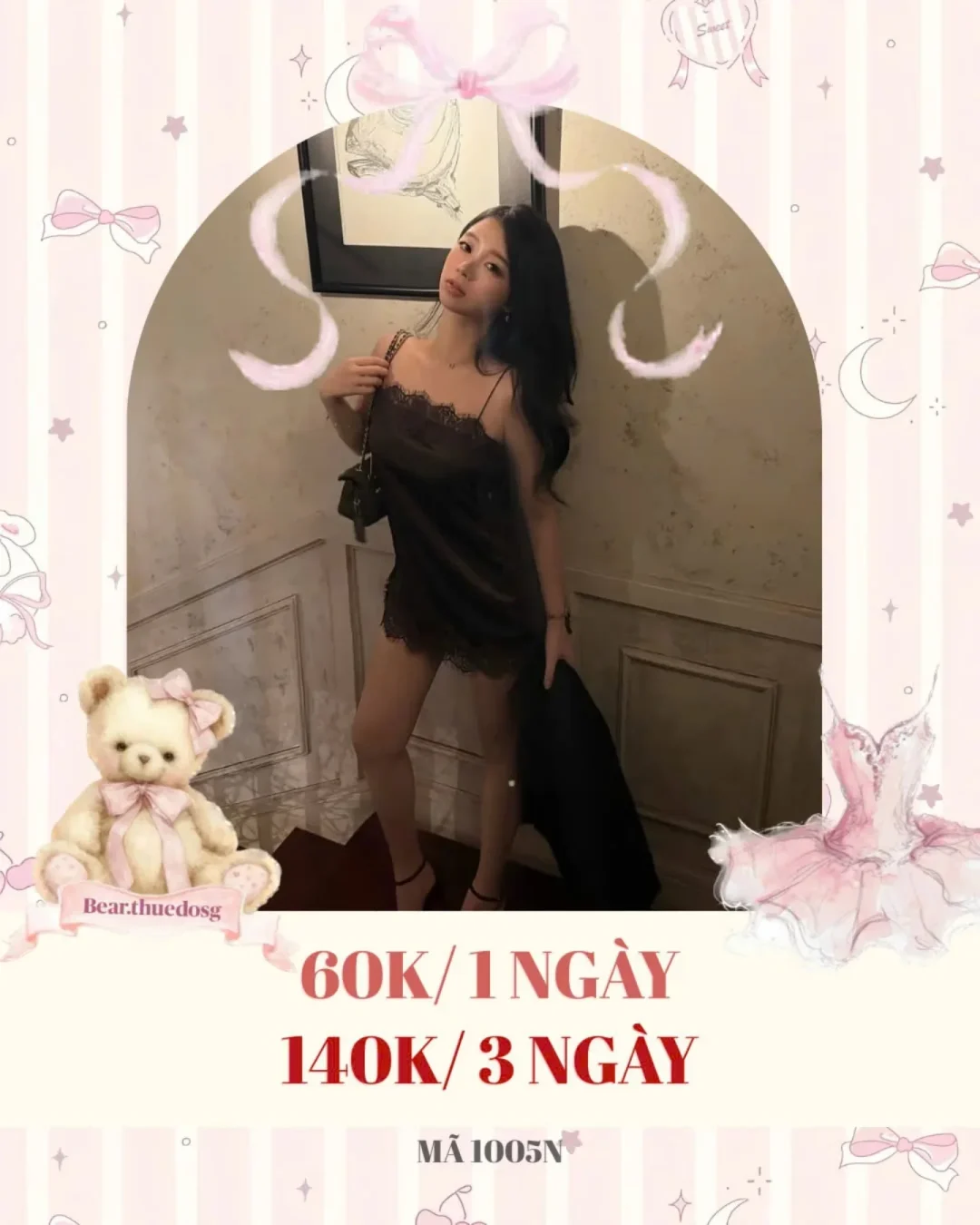 Ảnh 1 của Váy ren đen mini hai dây gợi cảm