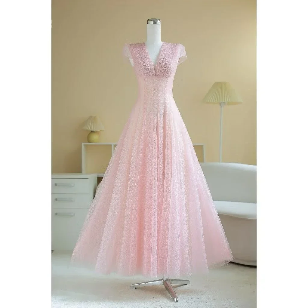 Ảnh 1 của Váy dạ hội hồng nhạt Sò Vintage M141