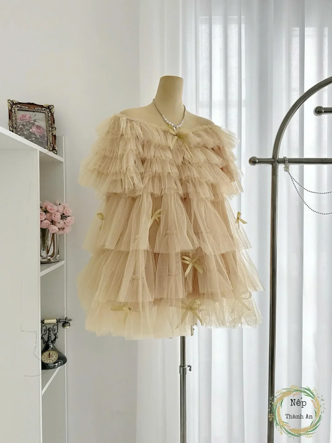 Photo 3 of Váy tulle bèo be nhạt phong cách công chúa