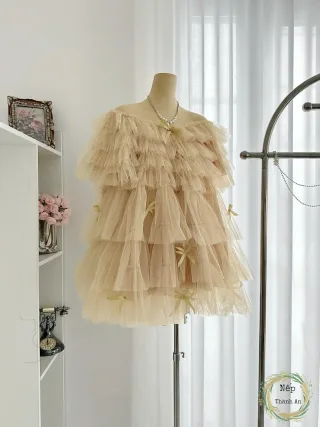 Photo 3 of Váy tulle bèo be nhạt phong cách công chúa