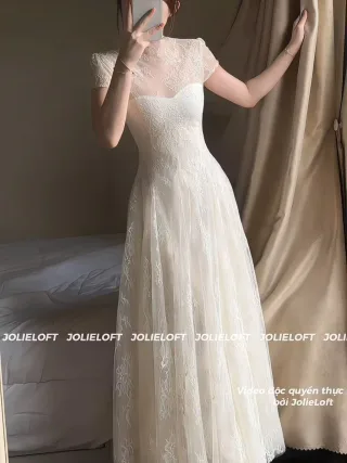 Photo 3 of Váy cưới ren trắng dài Jolie Loft