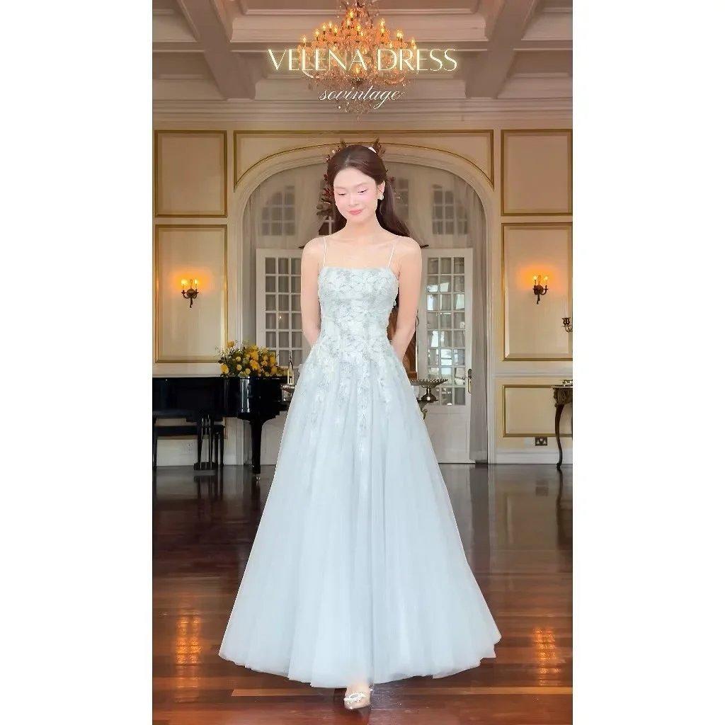 Ảnh 1 của Váy dạ hội tulle xanh nhạt vintage