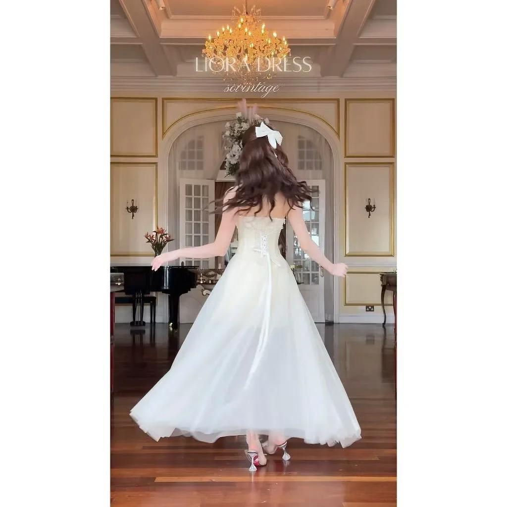 Ảnh 3 của Váy cưới trắng không quai Sò Vintage