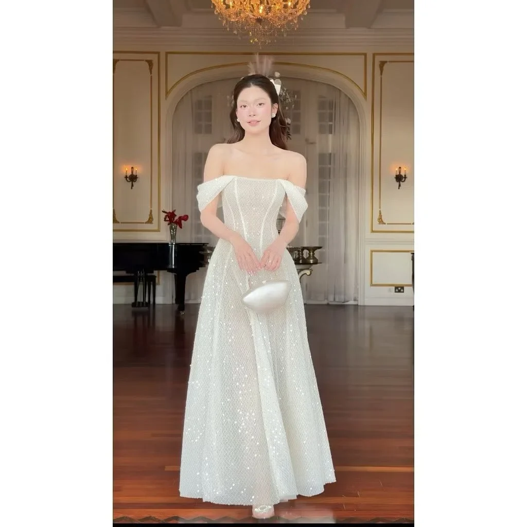 Ảnh 2 của Đầm dạ hội trắng sequin Sò Vintage