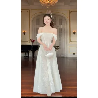 Ảnh 2 của Đầm dạ hội trắng sequin Sò Vintage