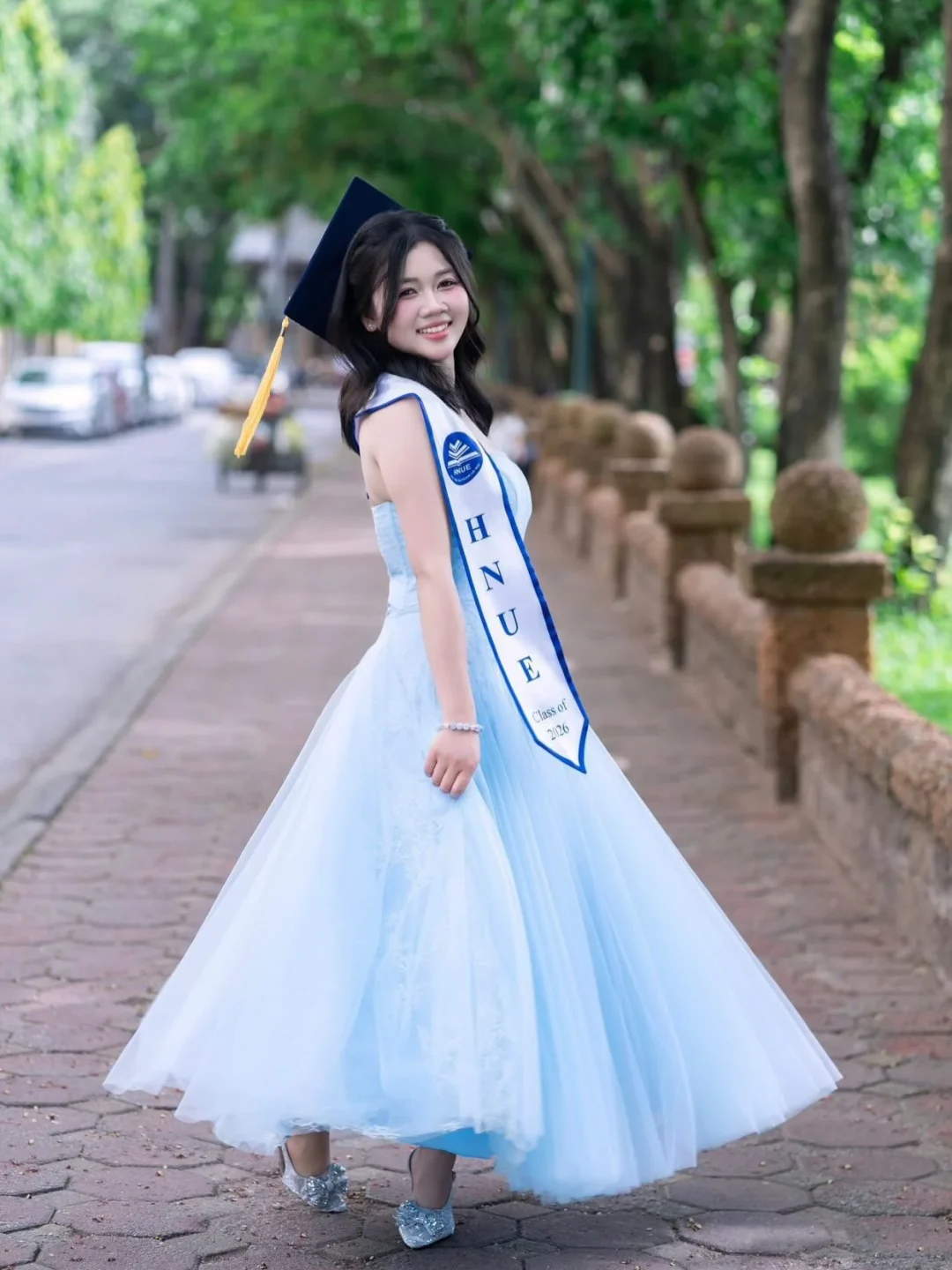 Ảnh 1 của Váy tulle xanh nhạt dự tiệc tốt nghiệp