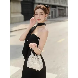 Ảnh 2 của Đầm body đen một vai Lagom size M