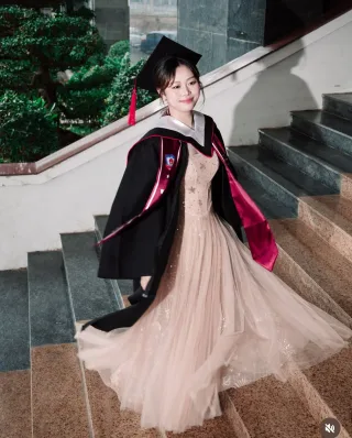 Ảnh 1 của Váy dạ hội voan kim sa hồng nhạt nữ