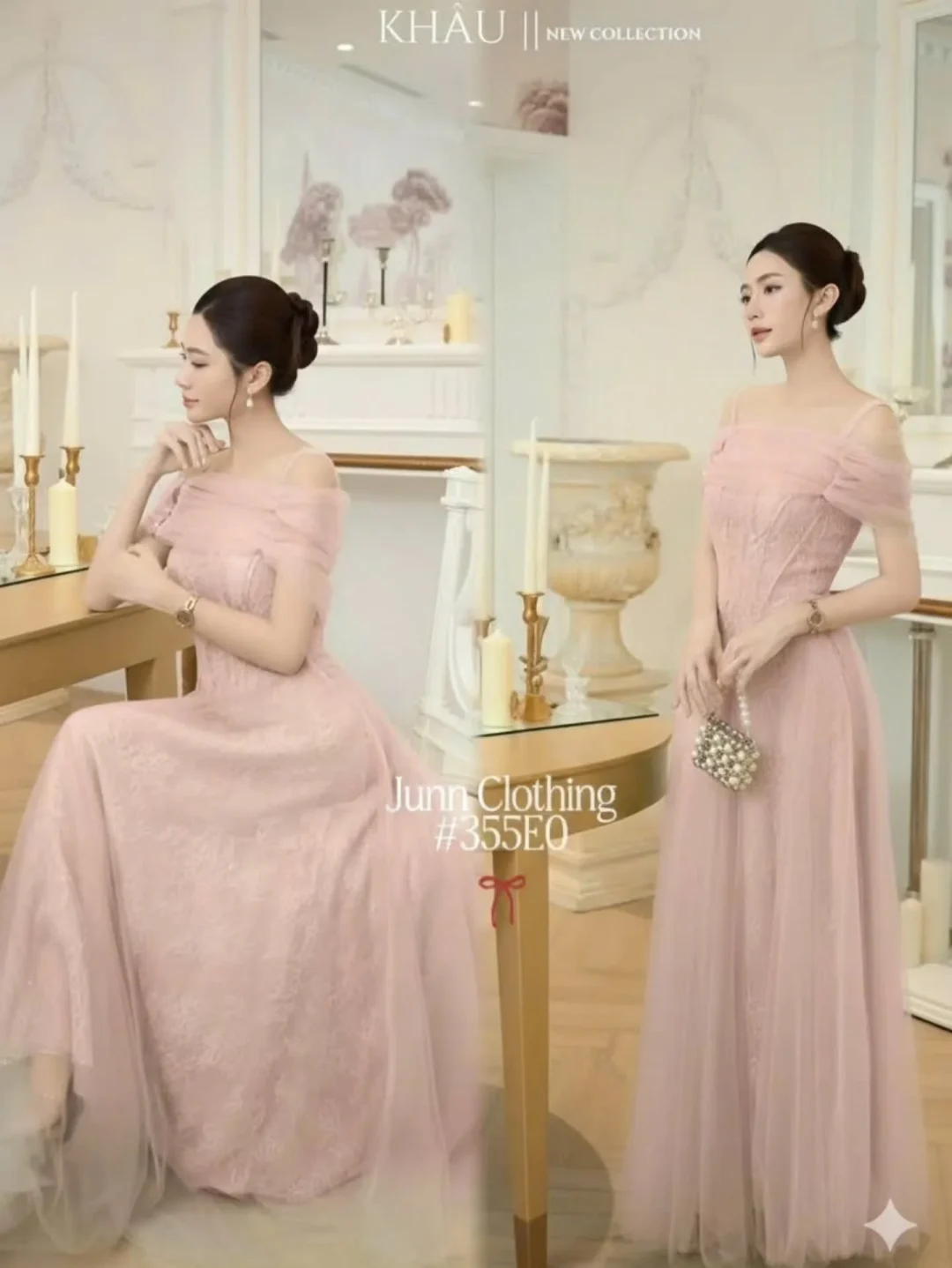 Ảnh 3 của Váy dạ hội hồng pastel xòe công chúa size M