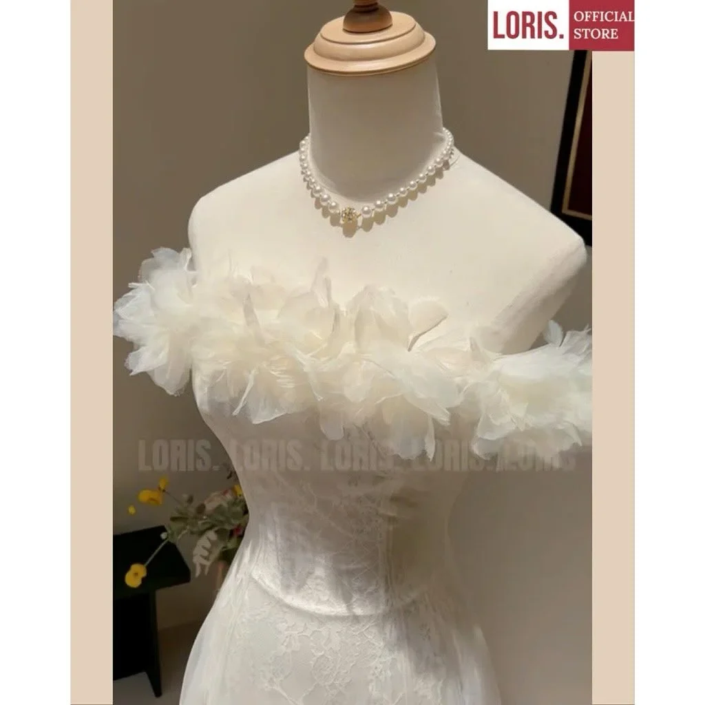 Ảnh 3 của Váy cưới ren trắng Loris size M