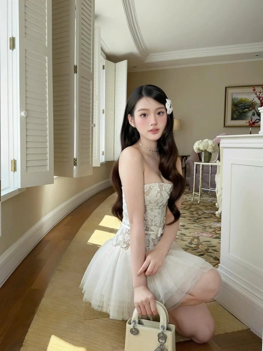 Photo 3 of Đầm Ren Trắng Ngắn A225 Chou Chou