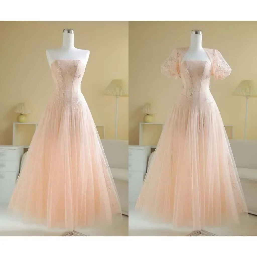 Ảnh 1 của Váy dạ hội voan hồng pastel Sò Vintage