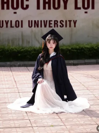 Photo 4 of Đầm Maxi Tulle Hồng Sò Vintage