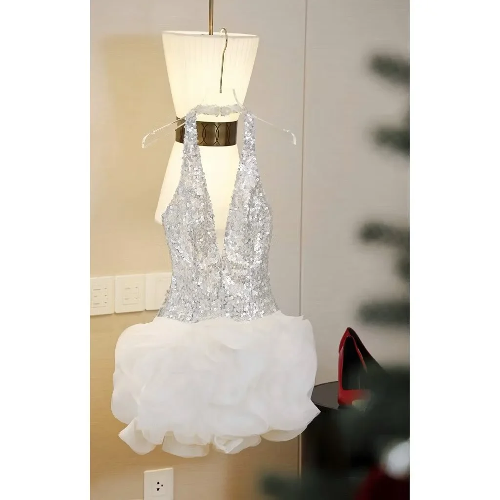 Ảnh 4 của Đầm sequin bạc Orange Studios A125