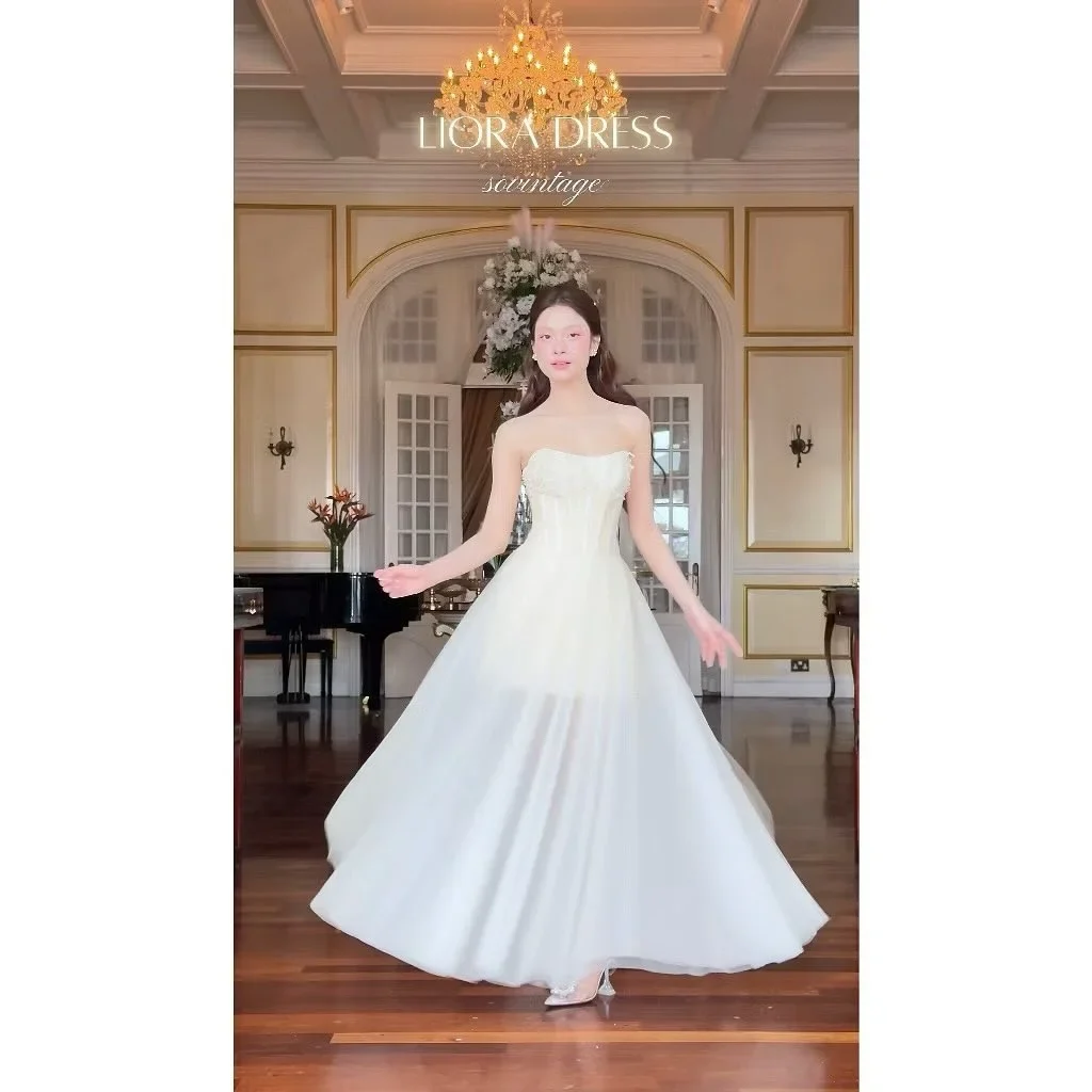 Ảnh 1 của Váy cưới trắng không quai Sò Vintage