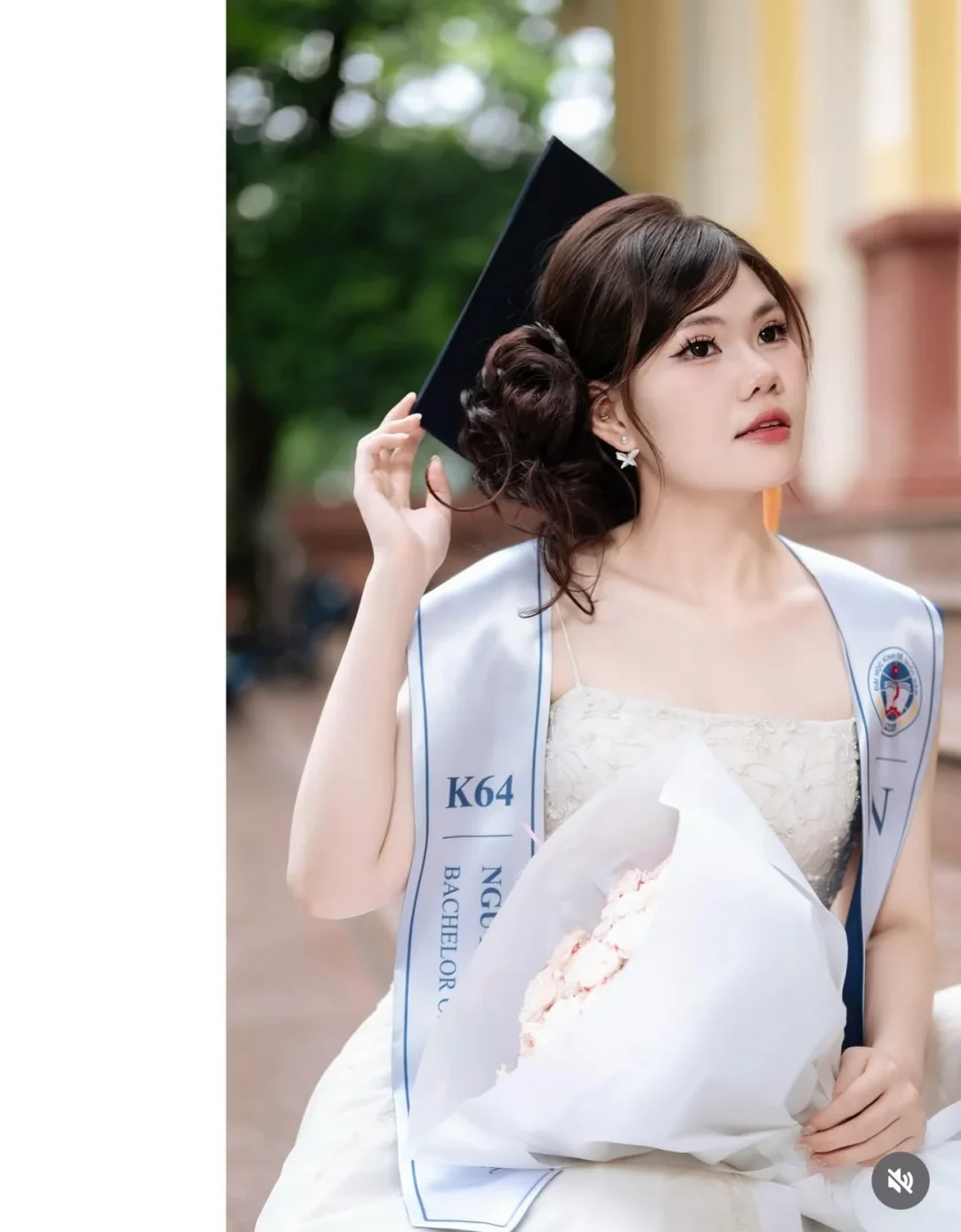 Ảnh 2 của Đầm trắng ren hai dây Loris size M