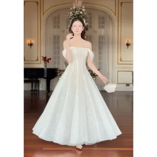 Ảnh 1 của Đầm dạ hội trắng sequin Sò Vintage