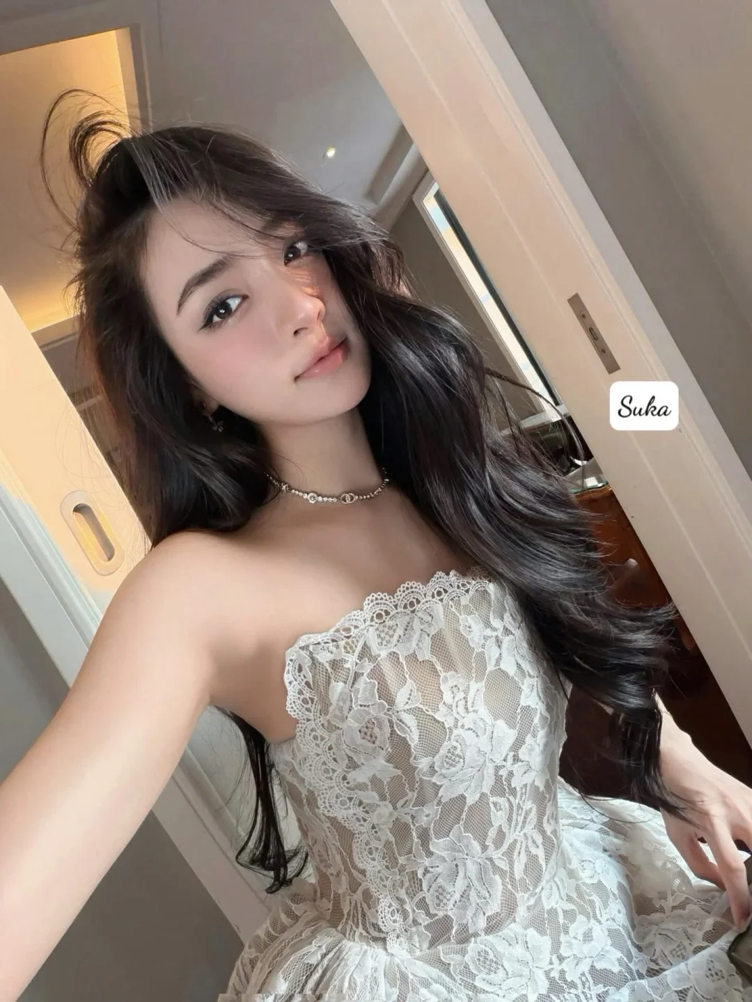 Ảnh 4 của Đầm ren trắng cúp ngực size M