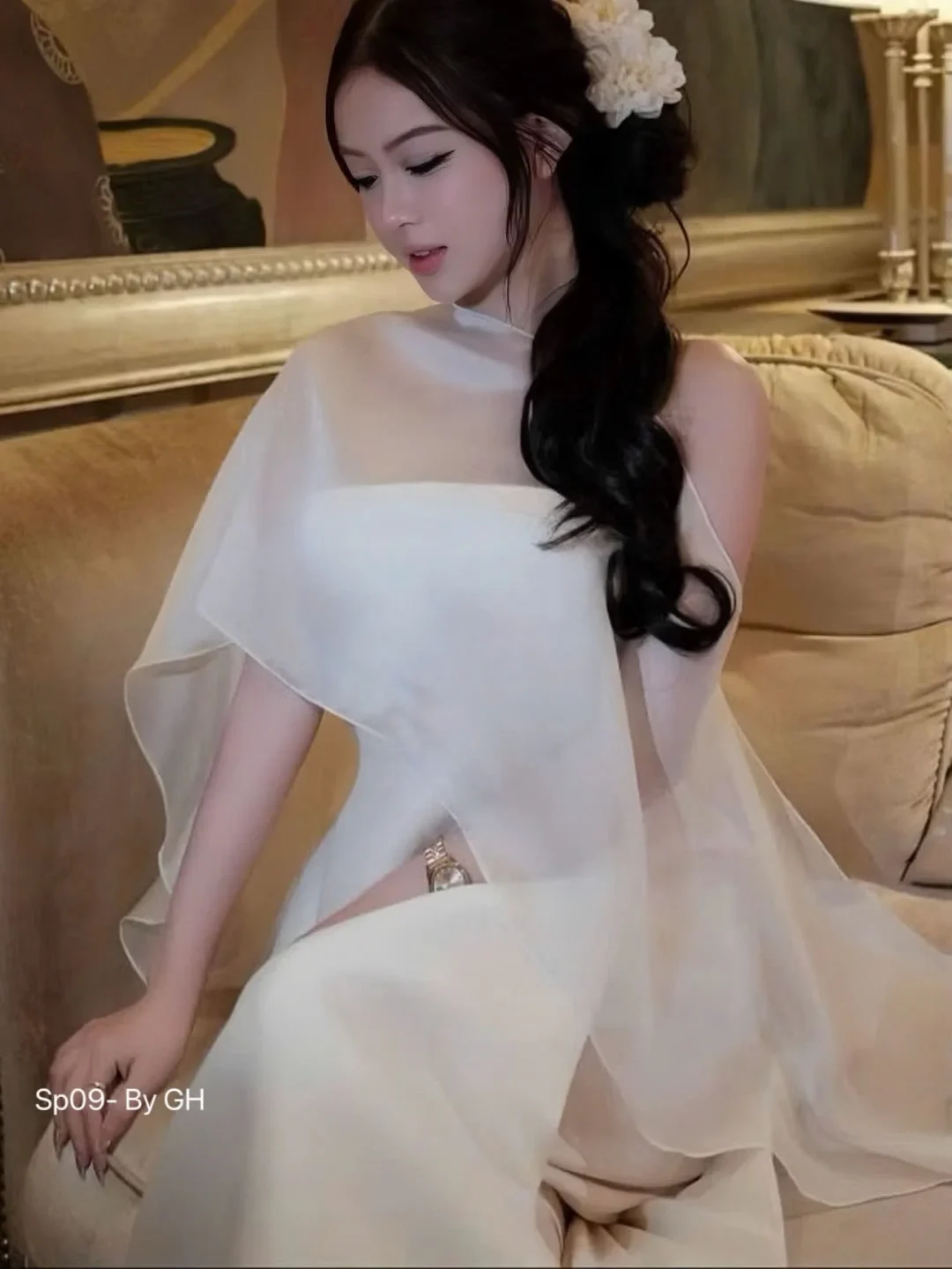 Photo 3 of Đầm maxi trắng A301 size M