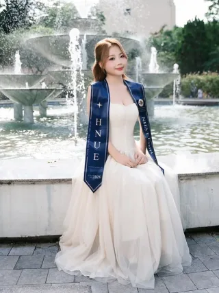 Photo 1 of Váy dạ hội trắng voan Tiela corset