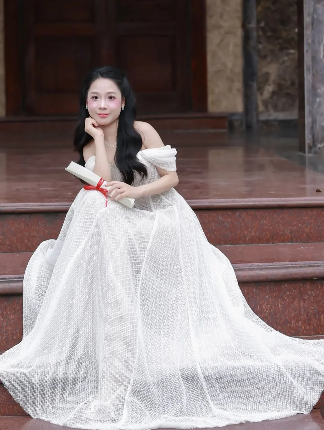 Ảnh 4 của Váy ren trắng trễ vai Sò Vintage
