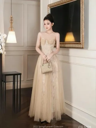 Ảnh 2 của Váy ren be dài dự tiệc size M
