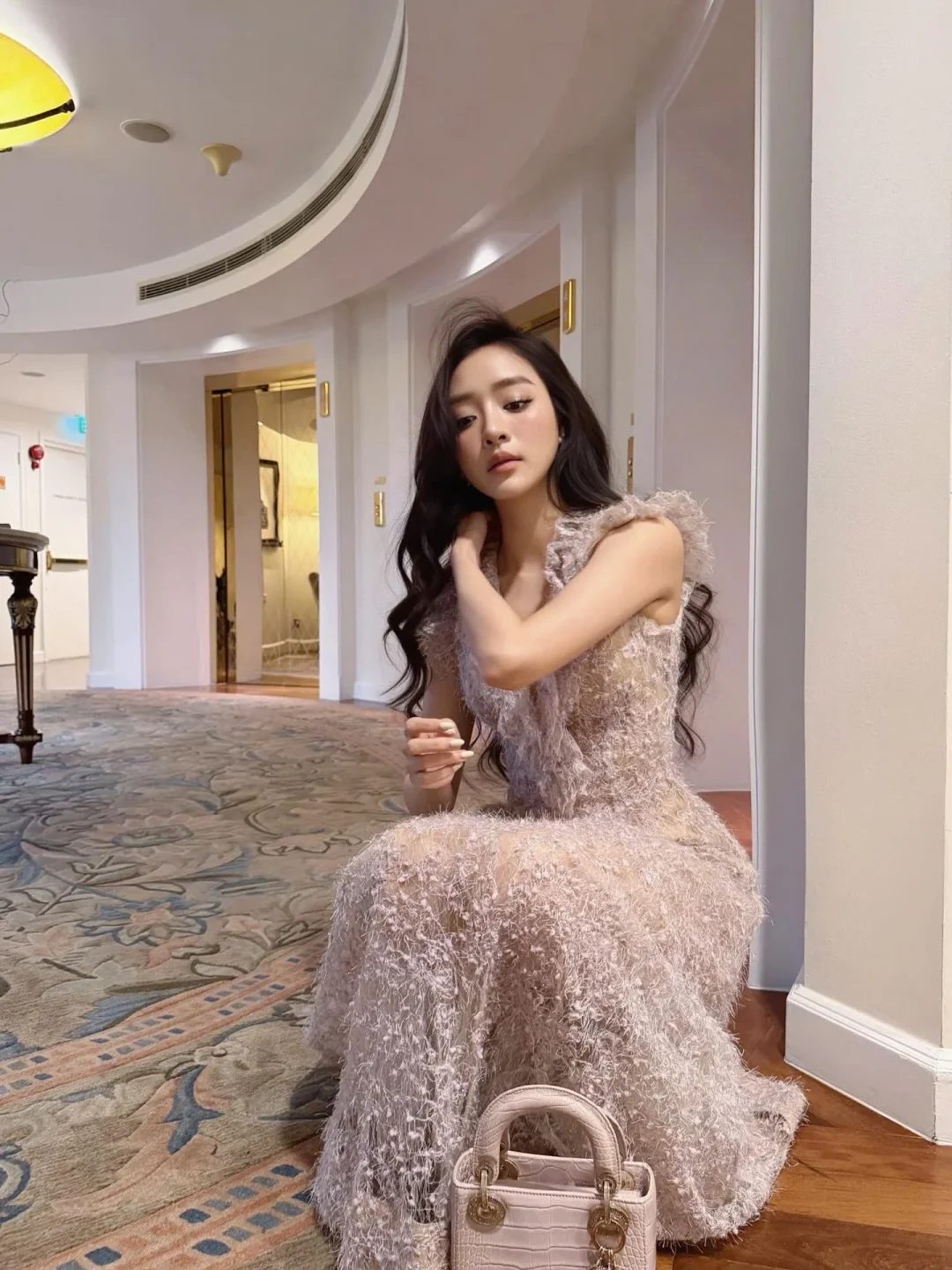 Ảnh 5 của Váy ren dạ hội hồng nhạt Chou Chou