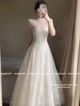Photo 2 of Váy cưới ren trắng dài Jolie Loft