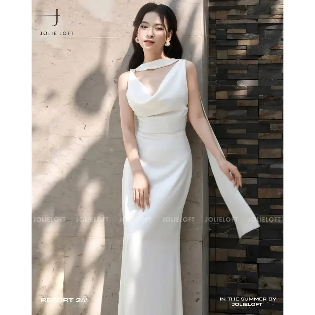 Photo 2 of Đầm maxi trắng sang trọng Jolie Loft
