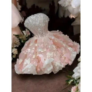 Ảnh 2 của Váy dạ hội ngắn hồng pastel A218