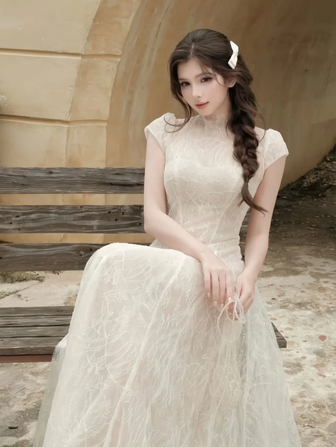 Ảnh 2 của Váy ren trắng vintage Sò Vintage